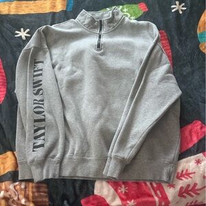 Taylor Swift Gray Quarter zip Sweatshirt